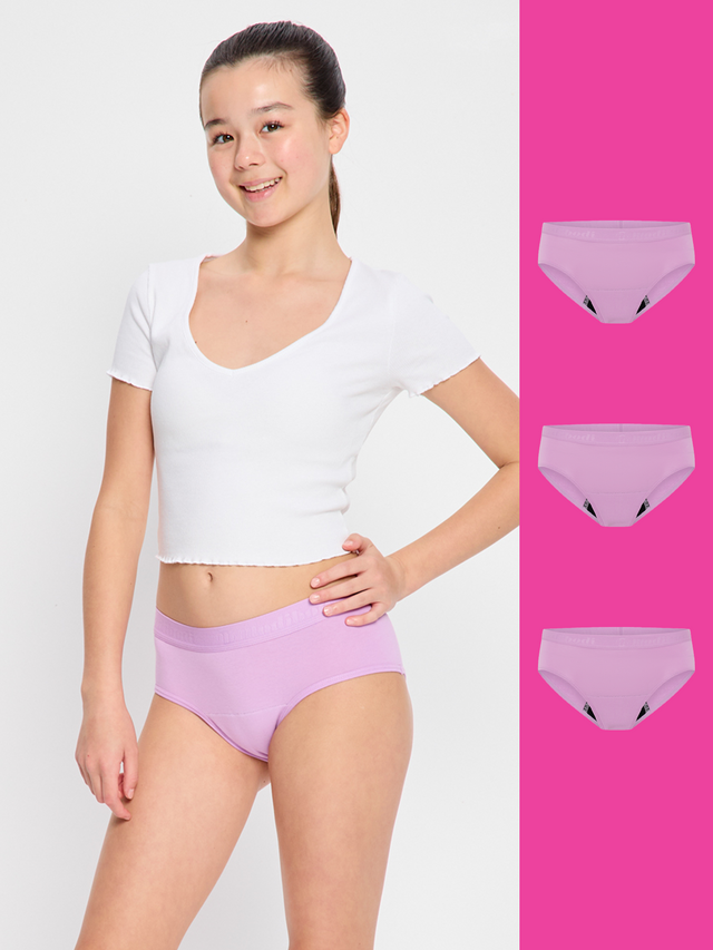 Teen Hipster Boyleg 3 Pack Violet