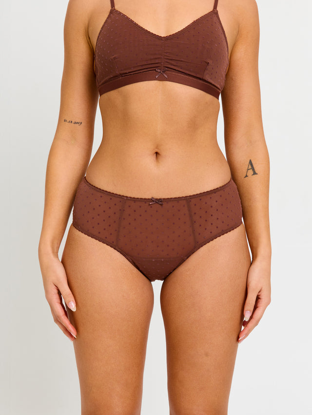 Boudoir Bralette & Hi Waist Brief Set